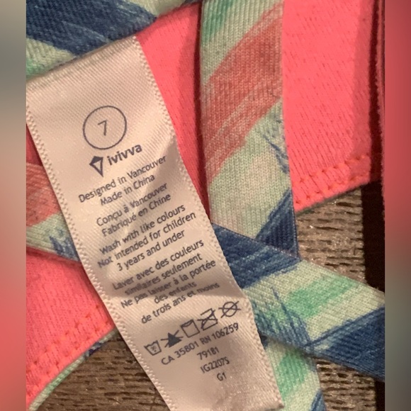 Lululemon Ivivva girls “Vitality Sports Bra” size 7 multicolour - Picture 5 of 5